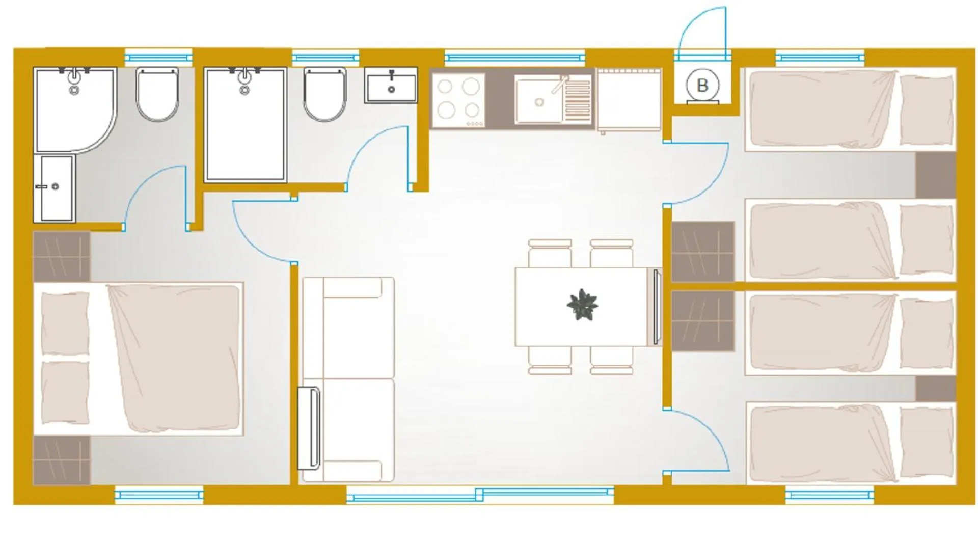 Premium-Mobilheim Mit 3 Schlafzimmern Auf Dem Campingplatz Ugljan Resort Apartment